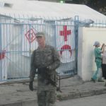 Soldier Outside Medical Tent Dr Dave David