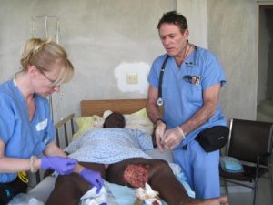 Dr. David Treats Haitian Patient