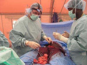 Dr. David in Surgery in Haiti